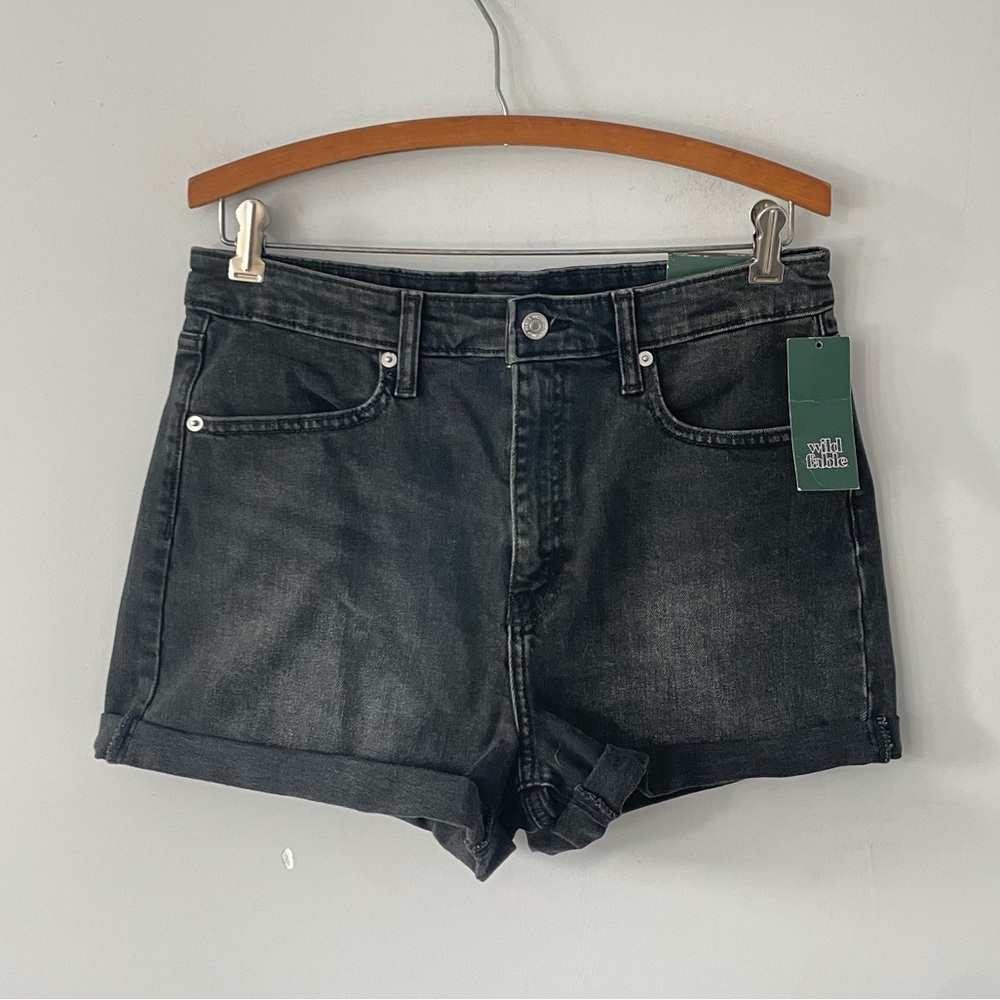 Wild Fable Highest Rise Black Denim Shorts